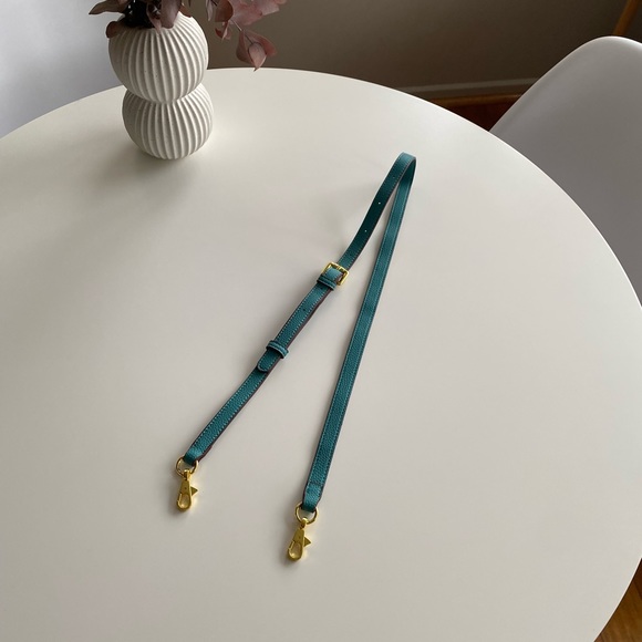 Vegan Leather Adjustable Turquoise Bag Strap - Picture 9 of 10